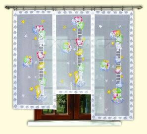 Medvídci na žebříku bílá - záclona - SK4919