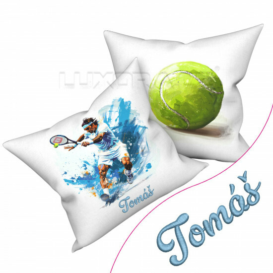 Povlak Tenis a výšivka Váš text - PPsVD24/10/hl