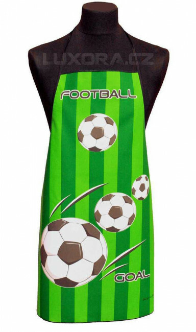 Kuchyňská zástěra Fotbal zelená - Kzfot/z/hl