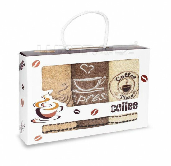 Dárkový set kuchyňských ručníčků Coffee - DS40105/hl