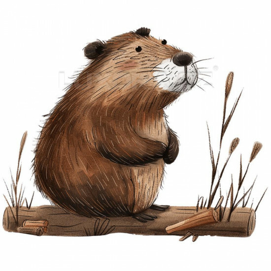 Nažehlovačka Bobr a kláda - NAŽ014/hl