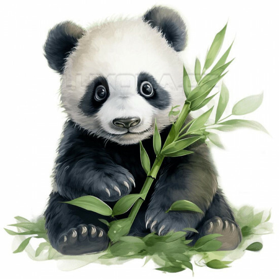 Nažehlovačka Panda mládě a bambus - NAŽ366/hl