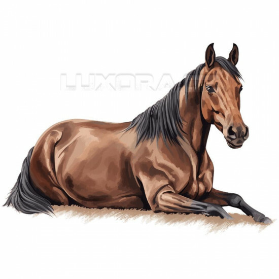 Nažehlovačka Kůň hnědý ležící - NAŽ340/hl