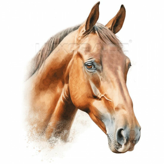 Nažehlovačka Kůň hnědý hlava detail - NAŽ339/hl