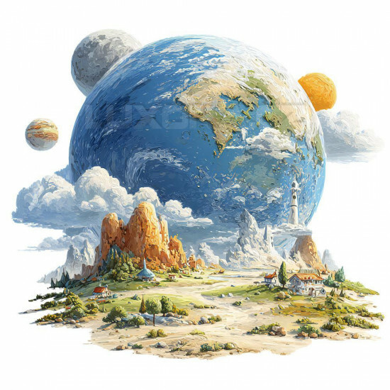 Nažehlovačka Planeta země abstraktní - NAŽ411/hl