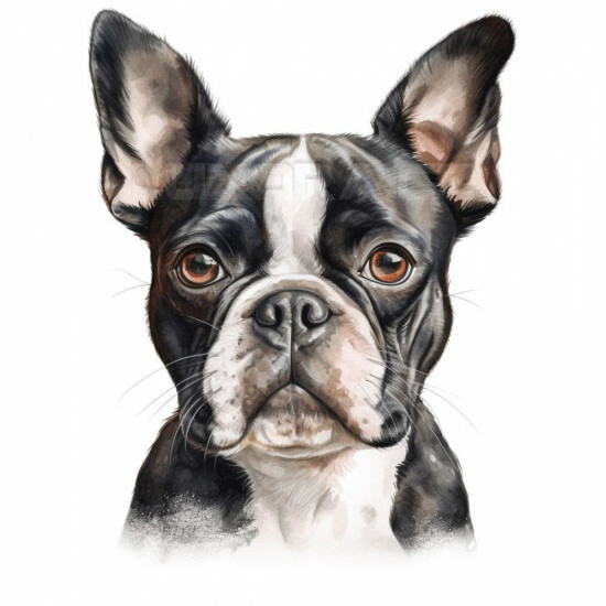 Nažehlovačka Bostonský teriér hlava - NAŽ169/hl