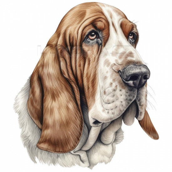 Nažehlovačka Baset hlava - NAŽ141/hl