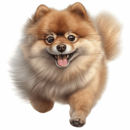 Nažehlovačka Pomeranian běžící - NAŽ267/hl