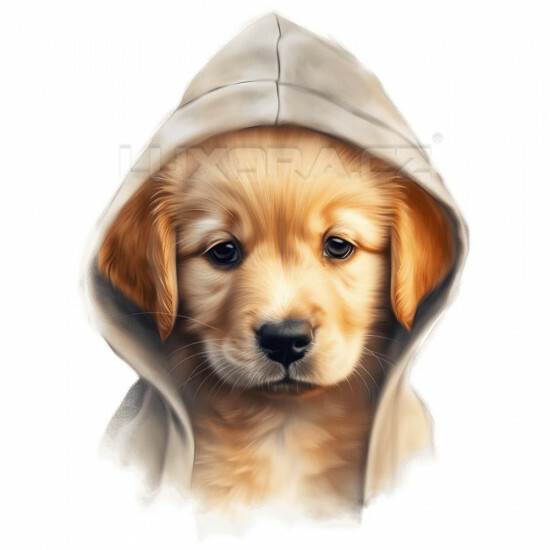 Nažehlovačka Zlatý retrívr štěně s kapucí - NAŽ304/hl