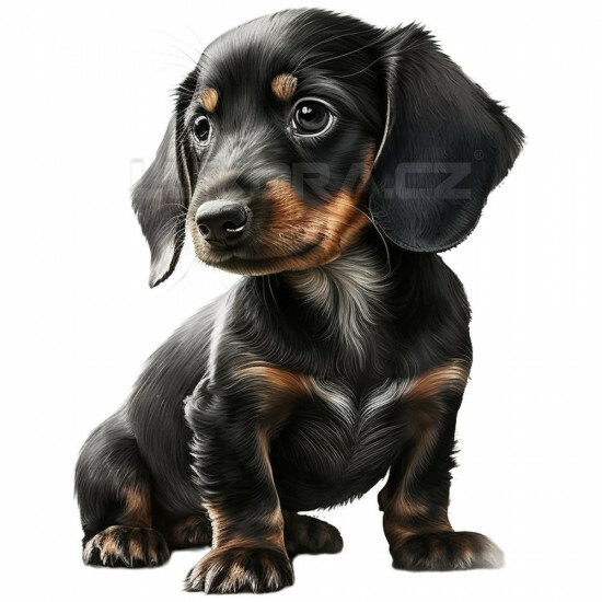 Nažehlovačka Jezevčík černý štěně - NAŽ205/hl