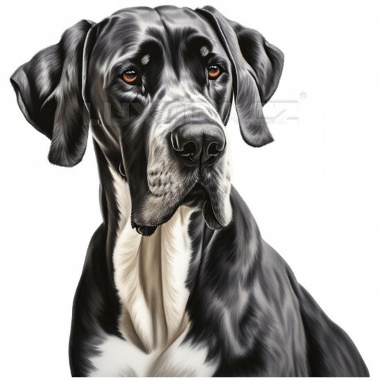 Nažehlovačka Německá doga hlava černá - NAŽ248/hl