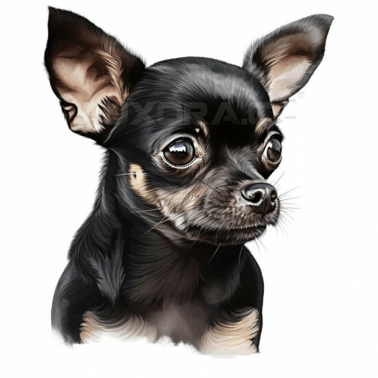 Nažehlovačka Čivava černá - NAŽ185/hl