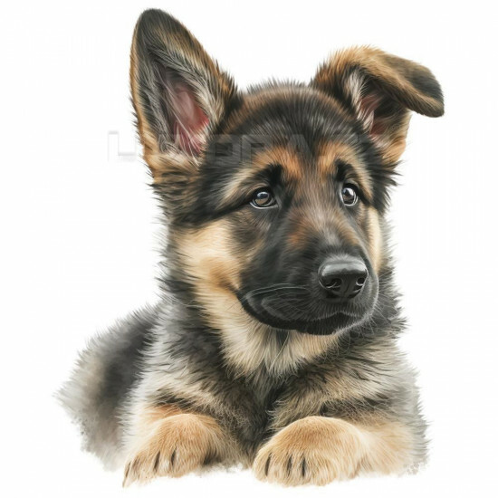 Nažehlovačka Německý ovčák štěně ouško - NAŽ252/hl