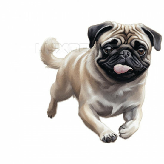 Nažehlovačka Mopslík běžící - NAŽ243/hl