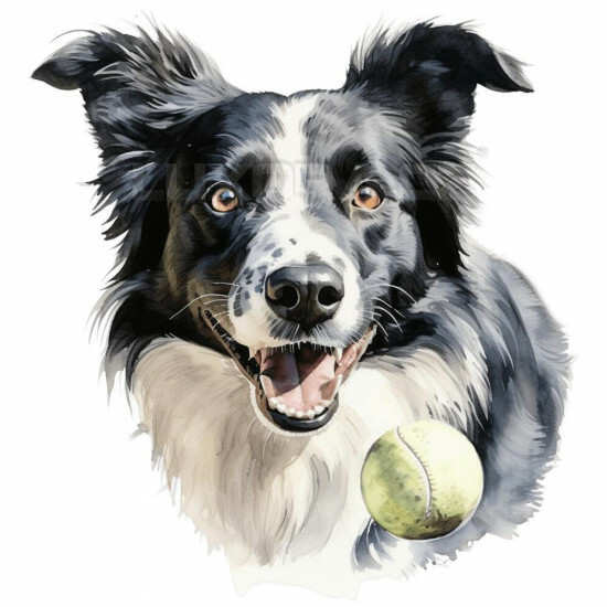 Nažehlovačka Border Collie a míček - NAŽ166/hl