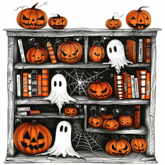 Nažehlovačka Knihovna Halloween - NAŽ472/hl