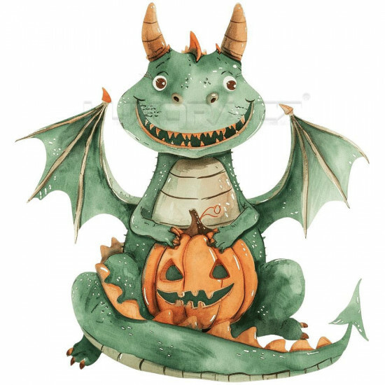 Nažehlovačka Drak Halloween zelený - NAŽ428/hl