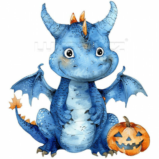 Nažehlovačka Drak Halloween modrý - NAŽ427/hl