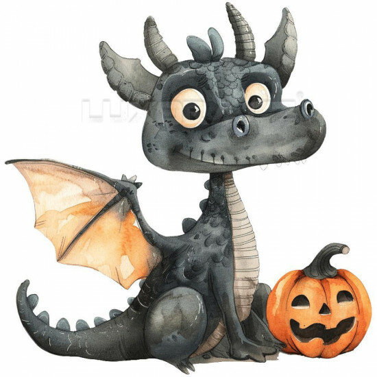 Nažehlovačka Drak Halloween černý - NAŽ425/hl