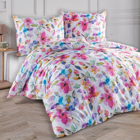 Povlečení Akvaflor bavlněný satén - LS331974/hl