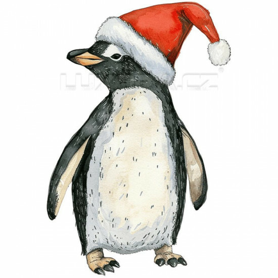 Nažehlovačka Tučňák s vánoční čepicí - NAŽ620/hl