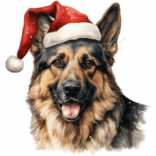 Nažehlovačka Vlčák s vánoční čepicí - NAŽ630/hl