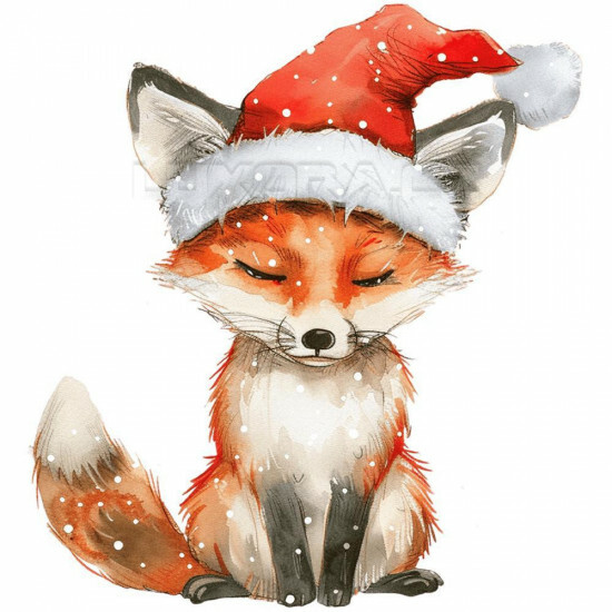 Nažehlovačka Liška s vánoční čepicí - NAŽ581/hl