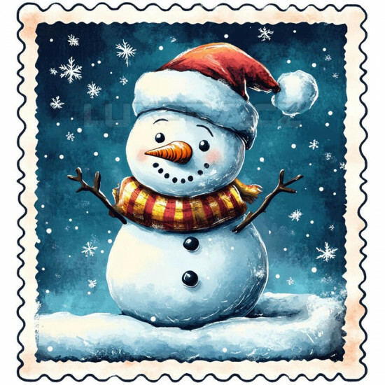 Nažehlovačka Známka sněhulák - NAŽ637/hl