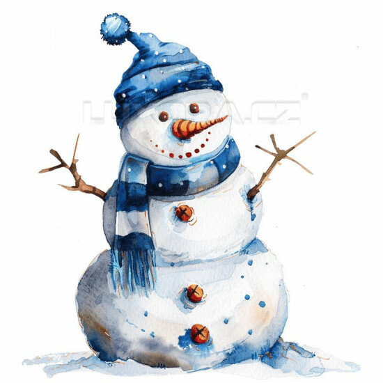 Nažehlovačka Sněhulák se šálou modrý - NAŽ611/hl