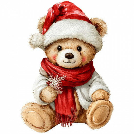 Nažehlovačka Vánoční Medvídek a vločka - NAŽ655/hl