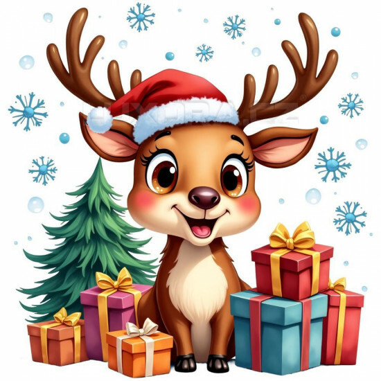 Nažehlovačka Malý vánoční sobík - NAŽ662/hl