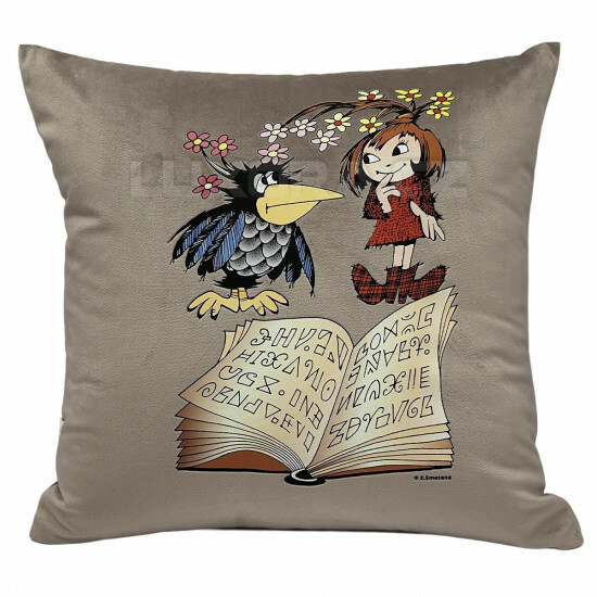 Povlak na polštářek Malá čarodějnice a kniha - PPMČkn/hl