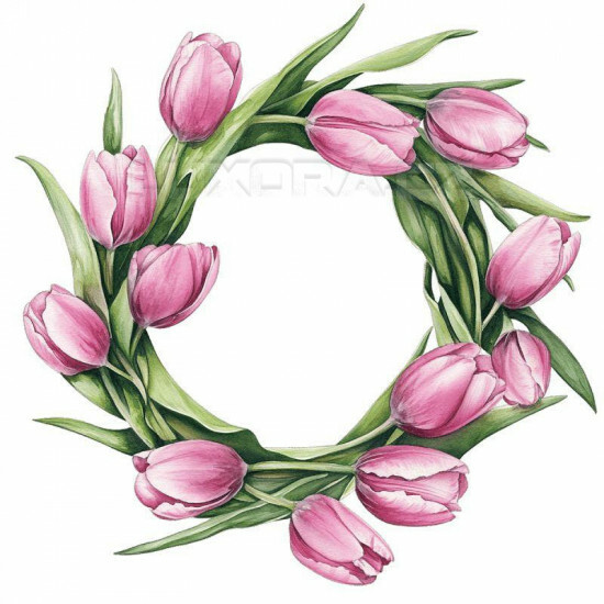 Nažehlovačka Věnec tulipánů - NAŽ964/hl