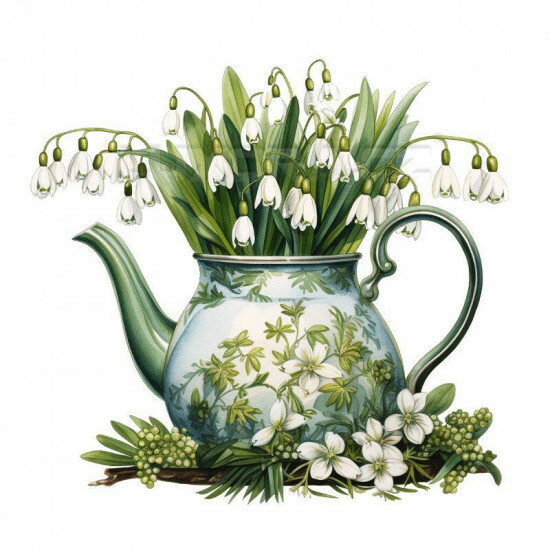 Nažehlovačka Sněženky v konvičce - NAŽ940/hl