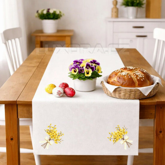 Ubrus zlatý déšť s mašlí II. - UVEL/26/006