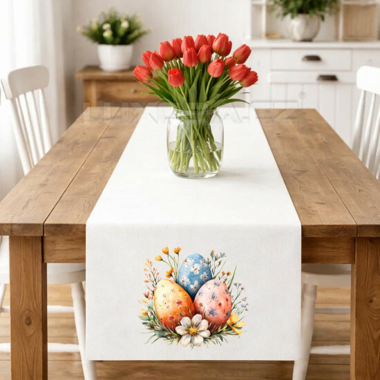 Ubrus tři kraslice mezi květinkami 3 - UVEL/26/021