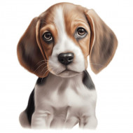 Nažehlovačka Bígl štěně