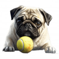 Nažehlovačka Mopslík a míček