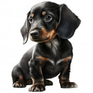 Nažehlovačka Jezevčík černý štěně