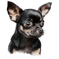 Nažehlovačka Čivava černá