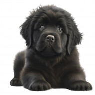 Nažehlovačka Novofundlandský pes štěně