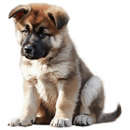 Nažehlovačka Americká akita štěně