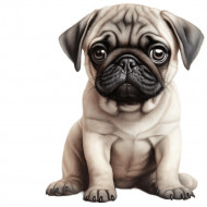 Nažehlovačka Mopslík štěně