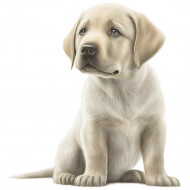 Nažehlovačka Labrador štěně bílý