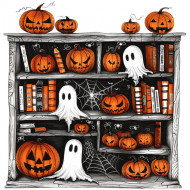 Nažehlovačka Knihovna Halloween