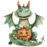 Nažehlovačka Drak Halloween zelený