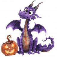 Nažehlovačka Drak Halloween fialový