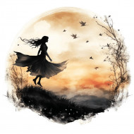 Nažehlovačka Čarodějka v přírodě oranžová