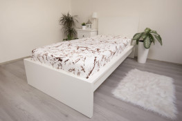 Prostěradlo mikroflanel Mramor hnědý