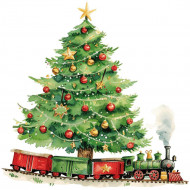 Nažehlovačka Stromeček a vláček vánoční